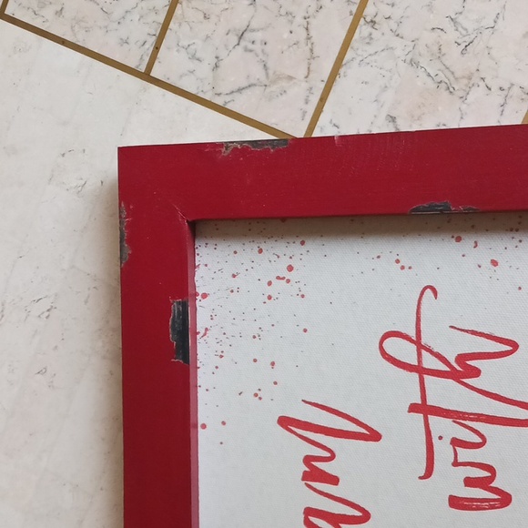 Framed cardinal in distressed wood/canvas print 16x12" (New) by valeri- Qvc - Picture 8 of 14